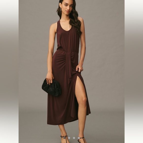 Anthropologie Dresses & Skirts - NWT Anthropologie DOLAN Sleeveless Draped Maxi Dress in Wine Size Large